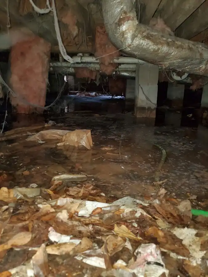 Crawl space flood assessment for Commercial Water Damage Restoration in Waikoloa Village